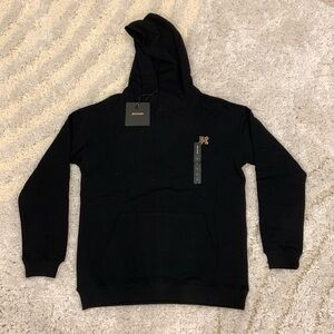 Palm Angels Meteor Smokey Back Logo Black Hoodie Mens Size Large